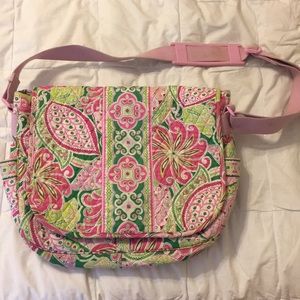 Vera Bradley vintage cross body laptop satchel bag